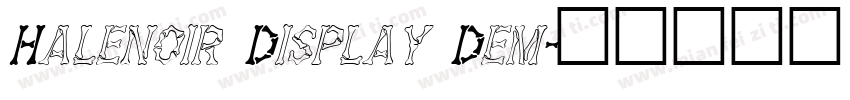 Halenoir Display Dem字体转换